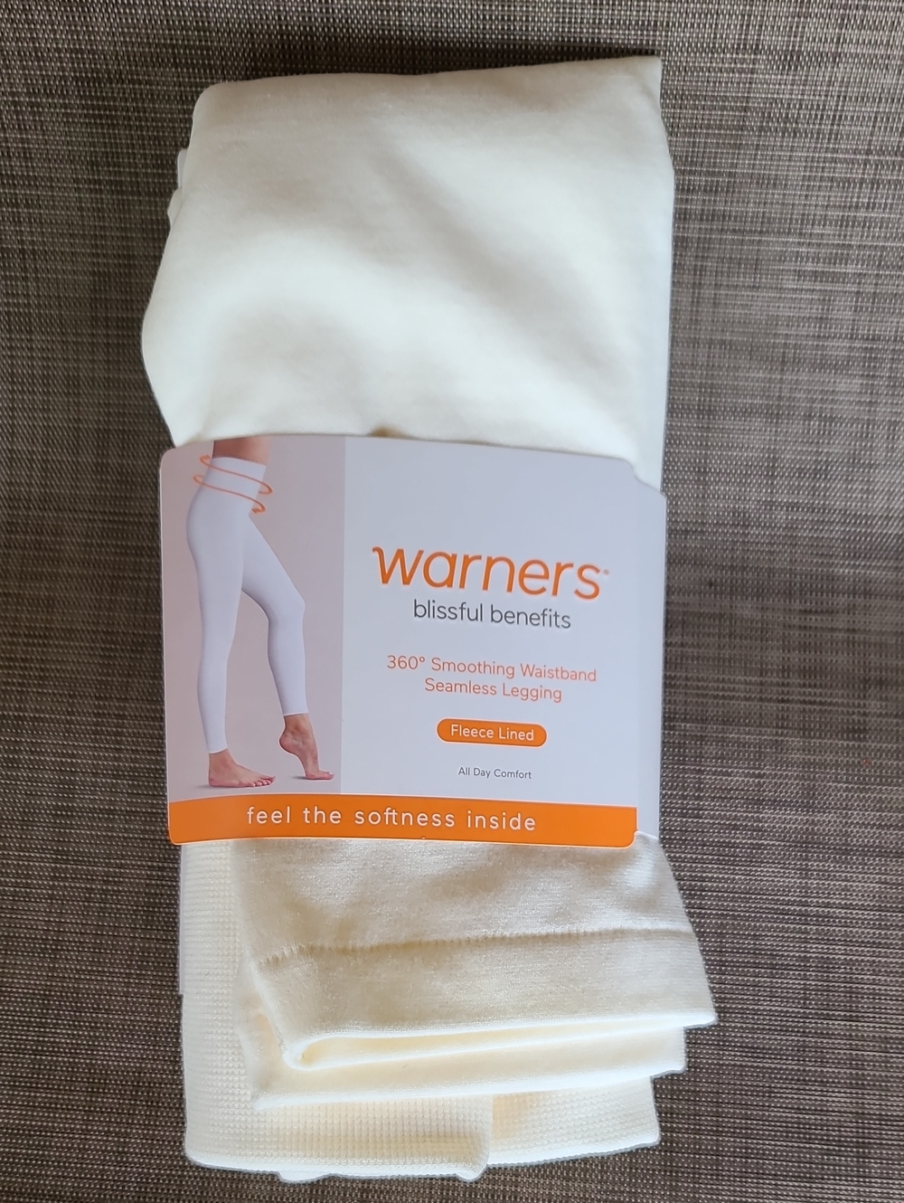 Warners Blissful Benefits Fleece Lined Seamless Legging - White